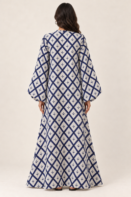 Indigo Geometric Dress