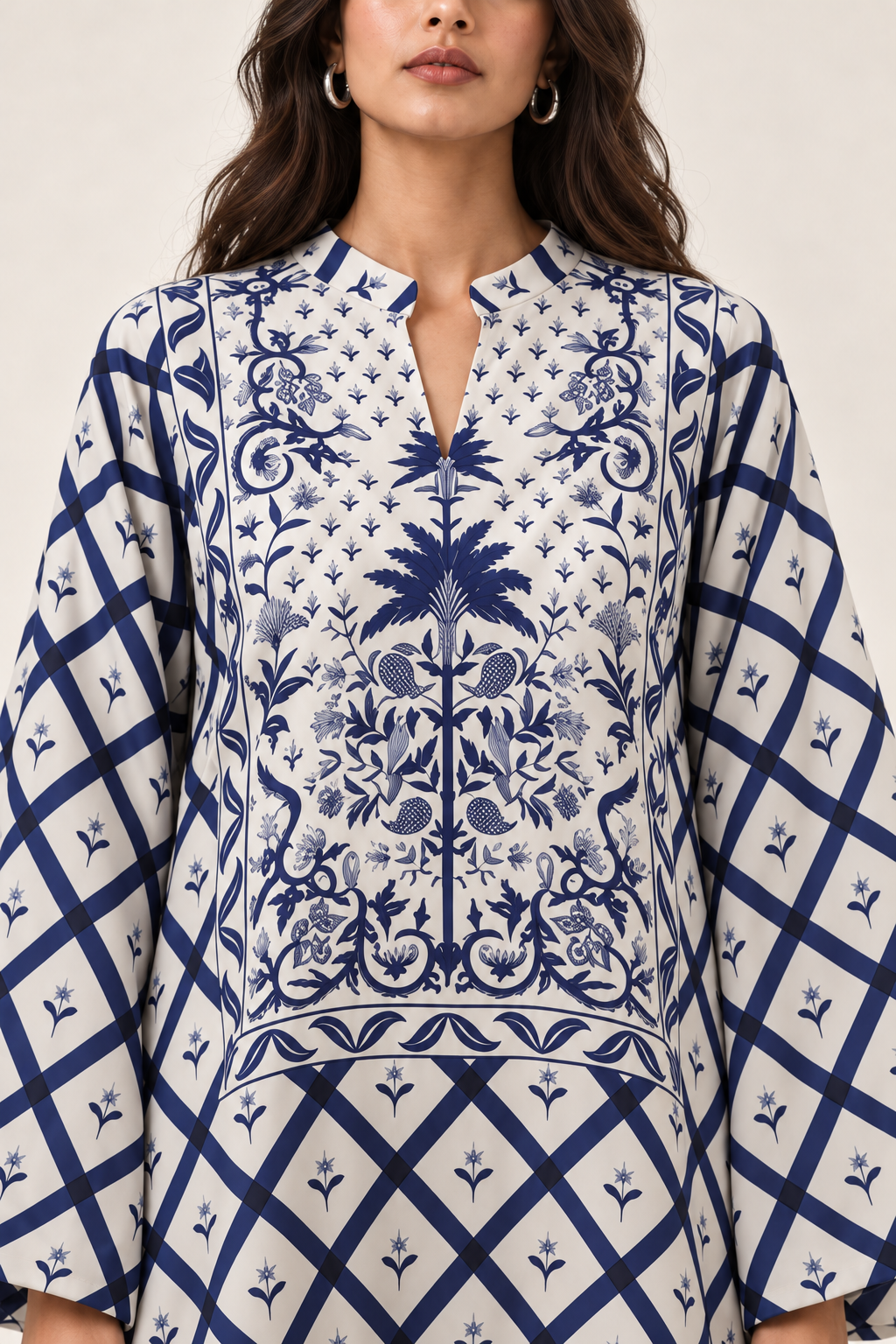 Indigo Geometric Dress
