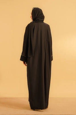 Basic Diamante Abaya | Brown