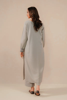 EMBROIDERED CO-ORD | SILVER HAZE