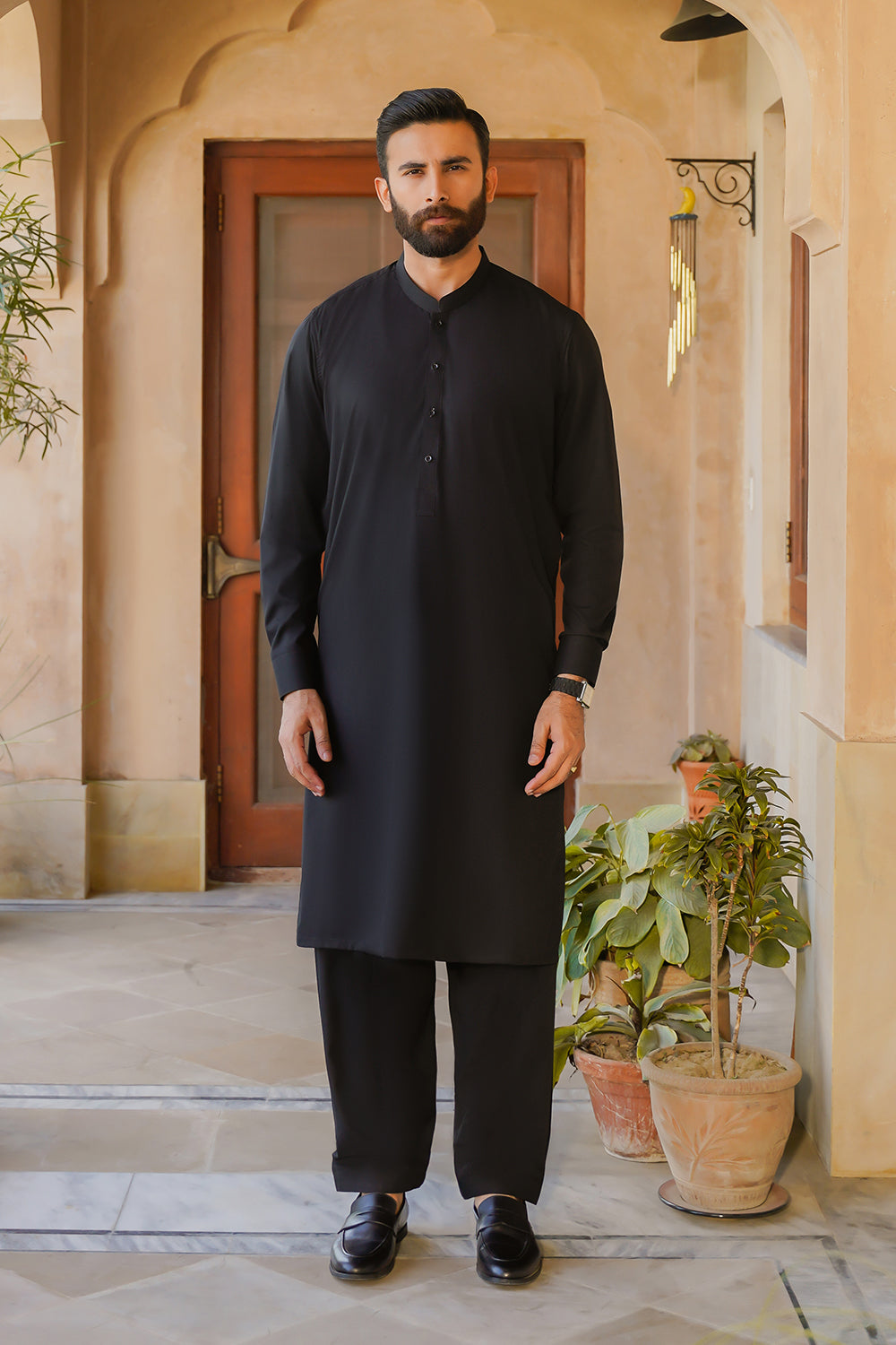 SHALWAR KAMEEZ FOR MEN | JET BLACK