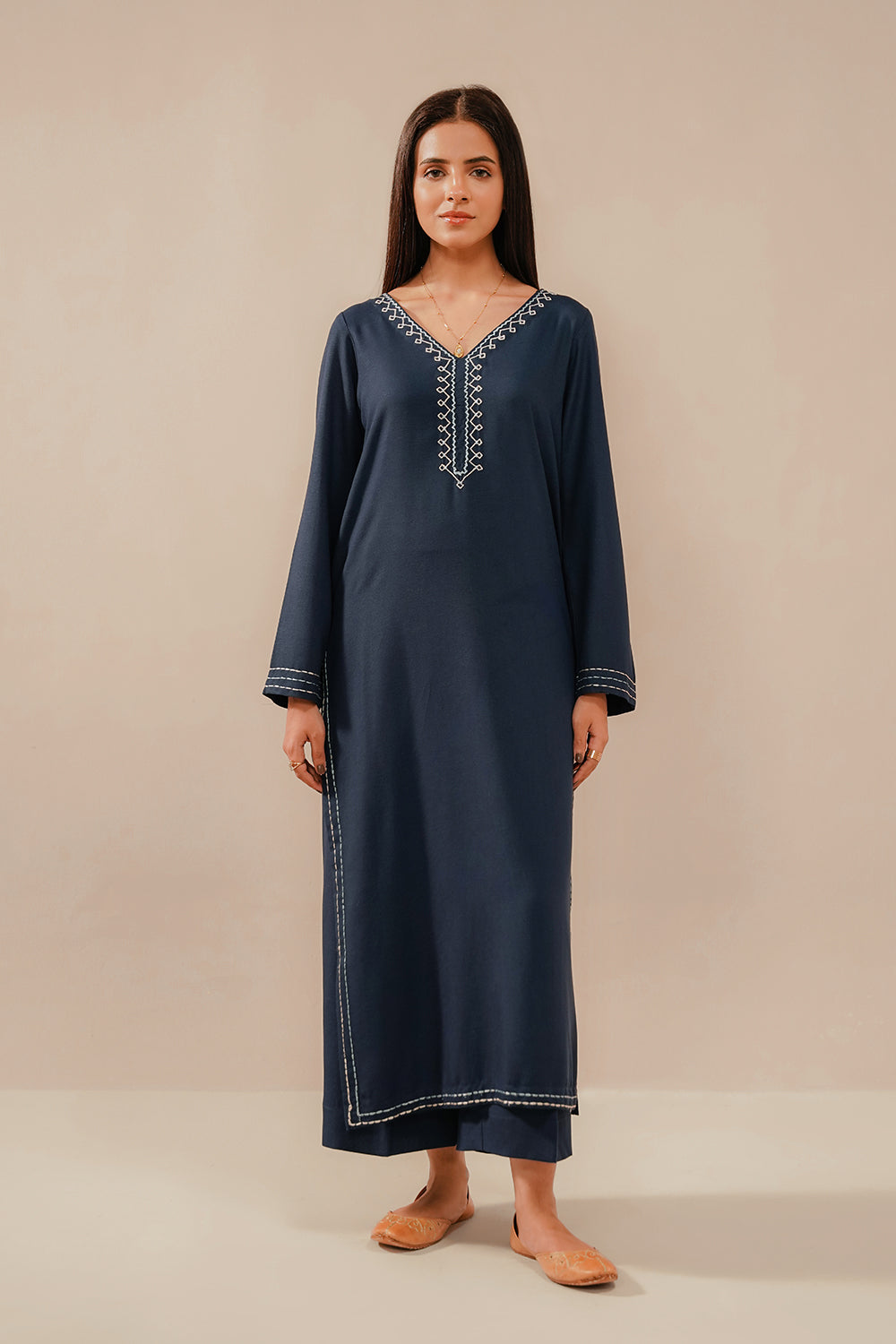 EMBROIDERED CO-ORD | INDIGO