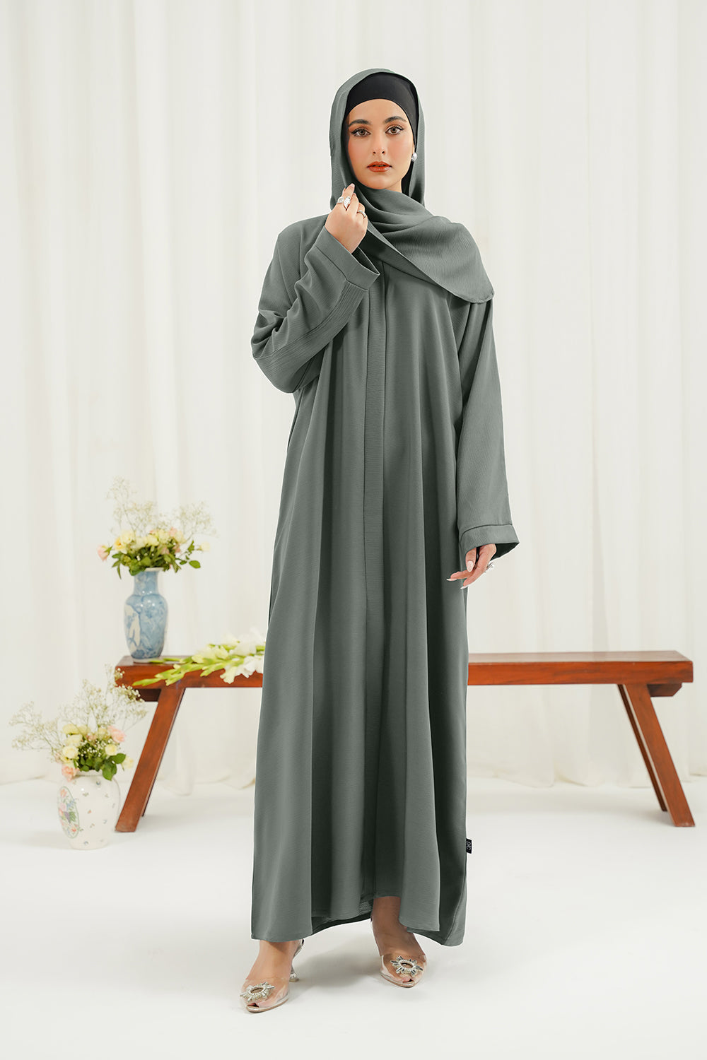 Khizra Abaya Set | Buttoned Up
