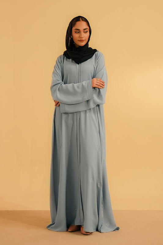 Embroidered Abaya | Sky Blue 1000
