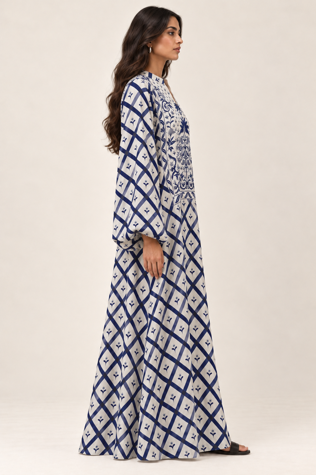 Indigo Geometric Dress