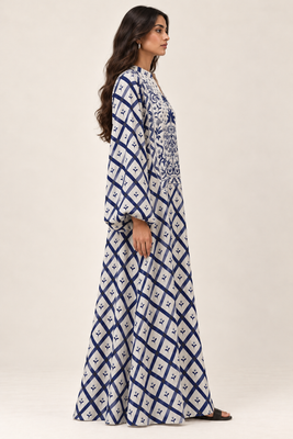 Indigo Geometric Dress