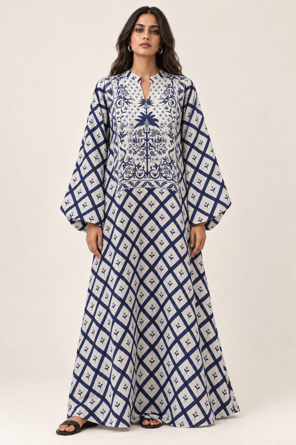 Indigo Geometric Dress
