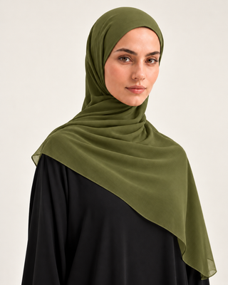 MOSS CHIFFON SCARF