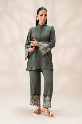 Olivia — Olive Embroidered Co-ord Set