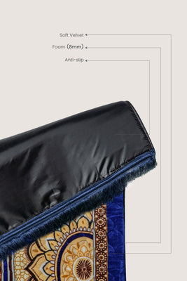 Prayer Mat Serene Essence | Blue | Cushioned