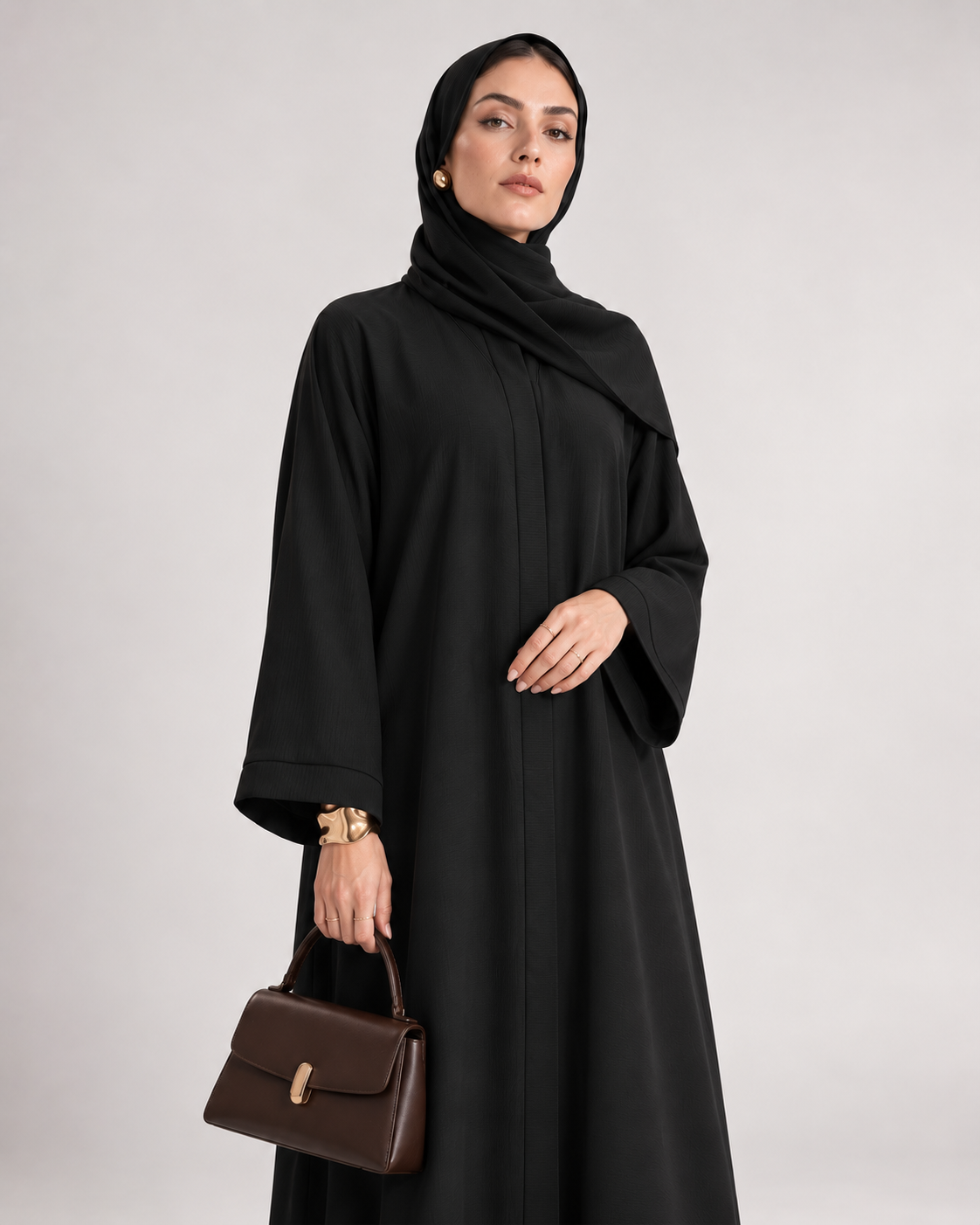 The Black Column Abaya