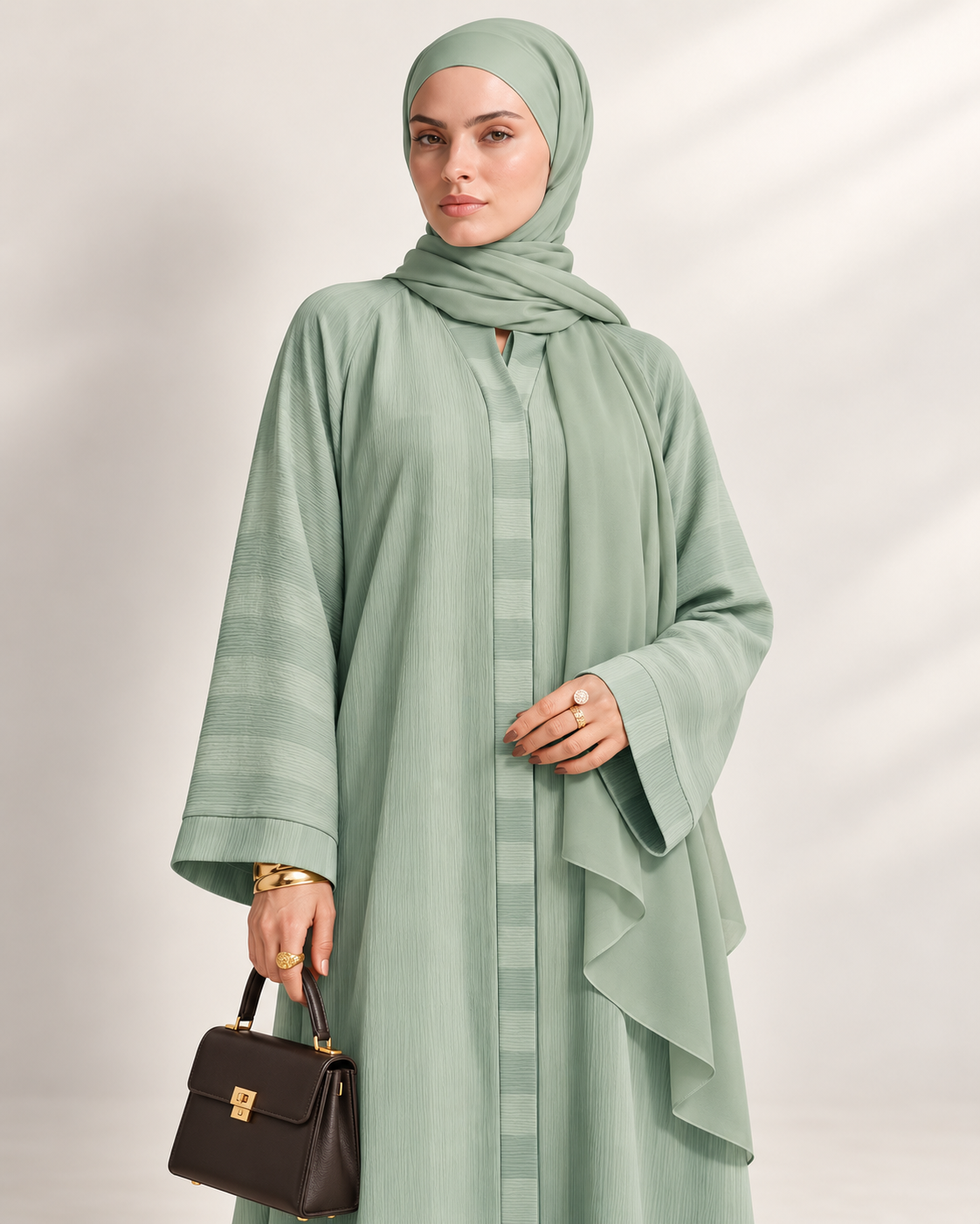 The Striped Crinkle Abaya