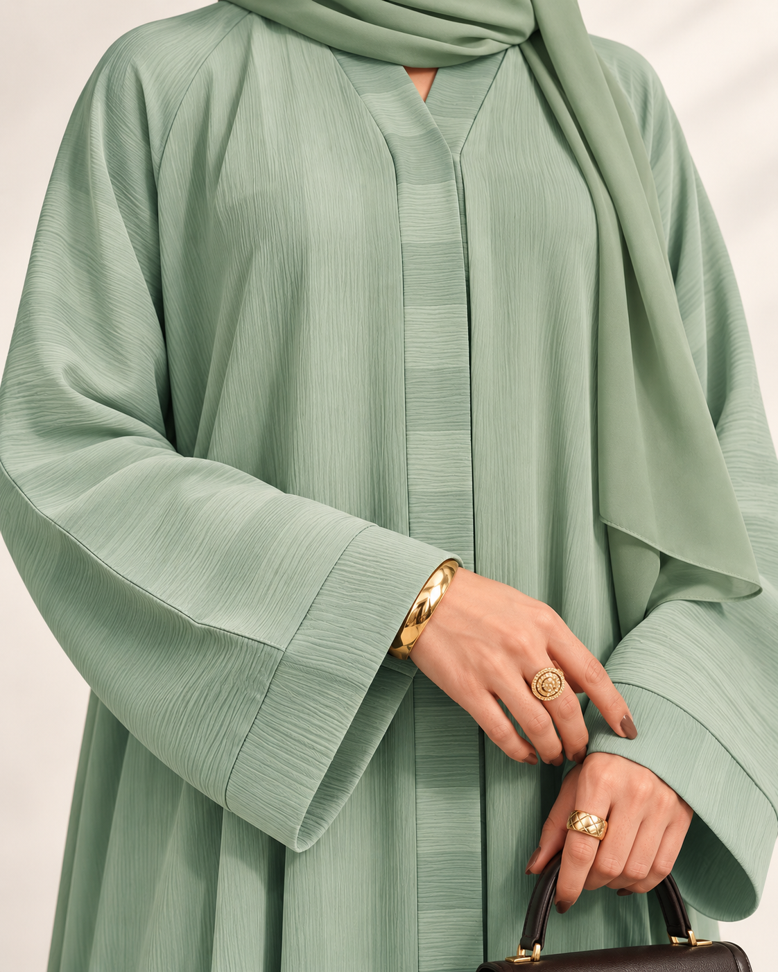 The Striped Crinkle Abaya