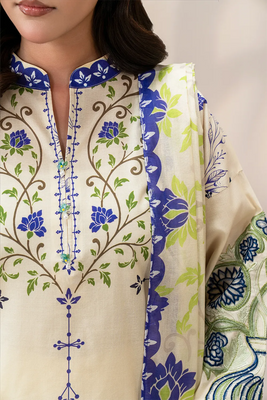 Viola — Ivory & Cobalt Floral 3-Piece Set
