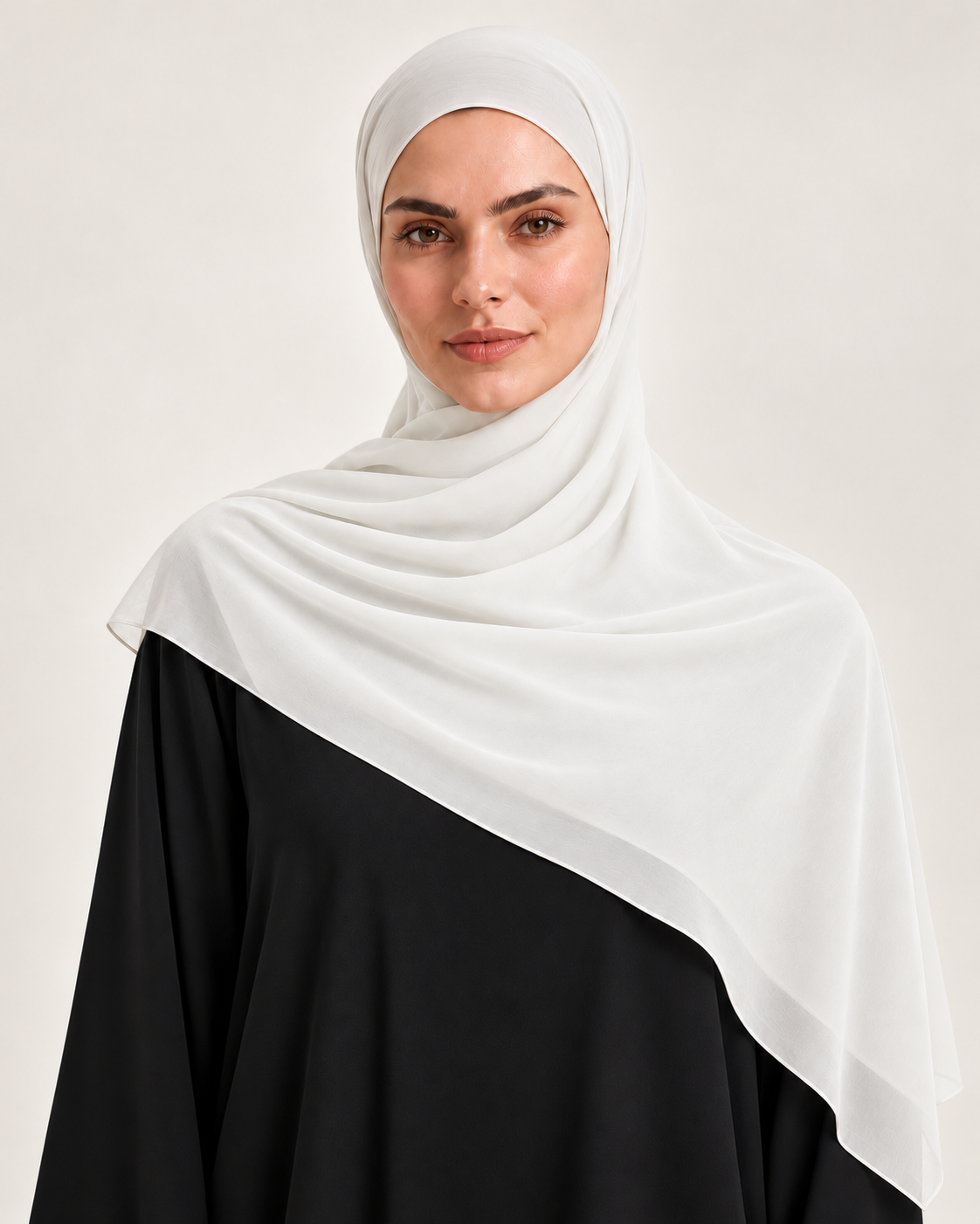IVORY CHIFFON SCARF