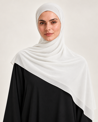 IVORY CHIFFON SCARF
