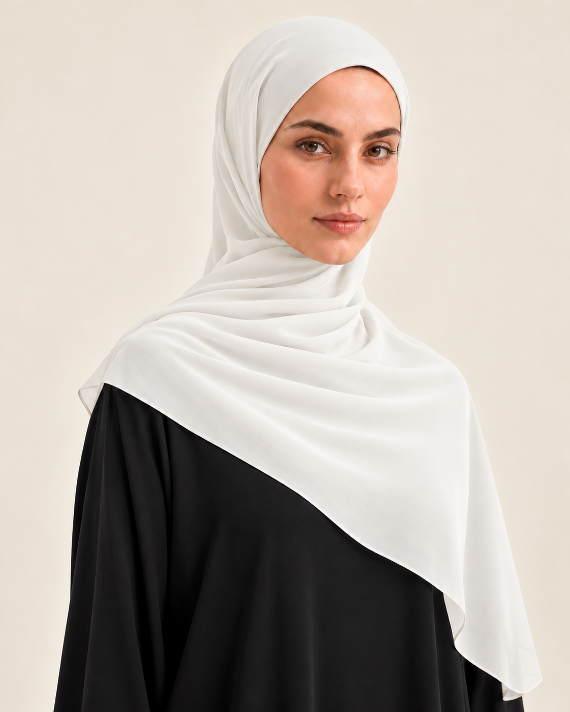 IVORY CHIFFON SCARF