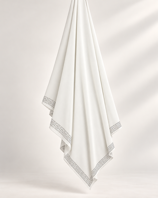 WHITE EMBELLISHED SHAWL