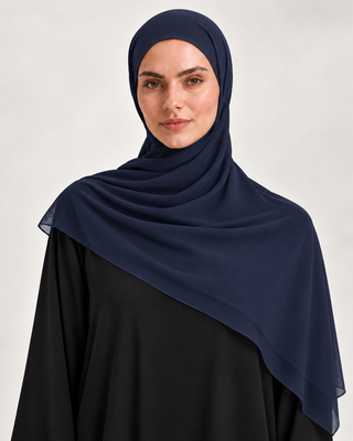 MIDNIGHT CHIFFON SCARF