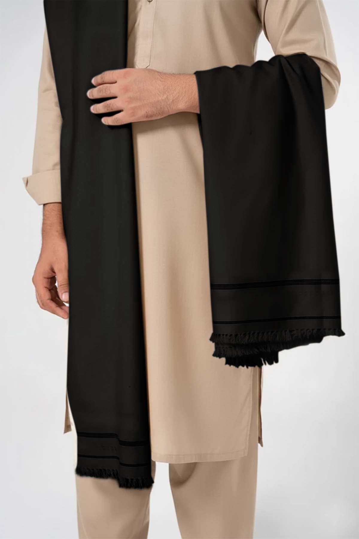 Men Shawl | Black