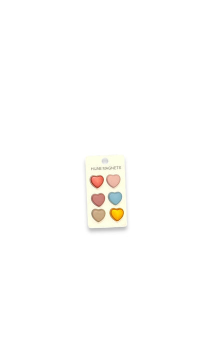 Matte Hijab Magnets - Heart Shaped