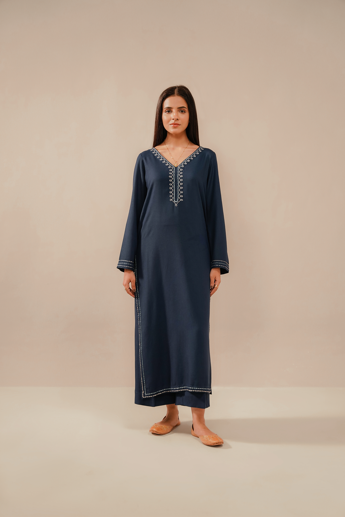 EMBROIDERED CO-ORD | INDIGO