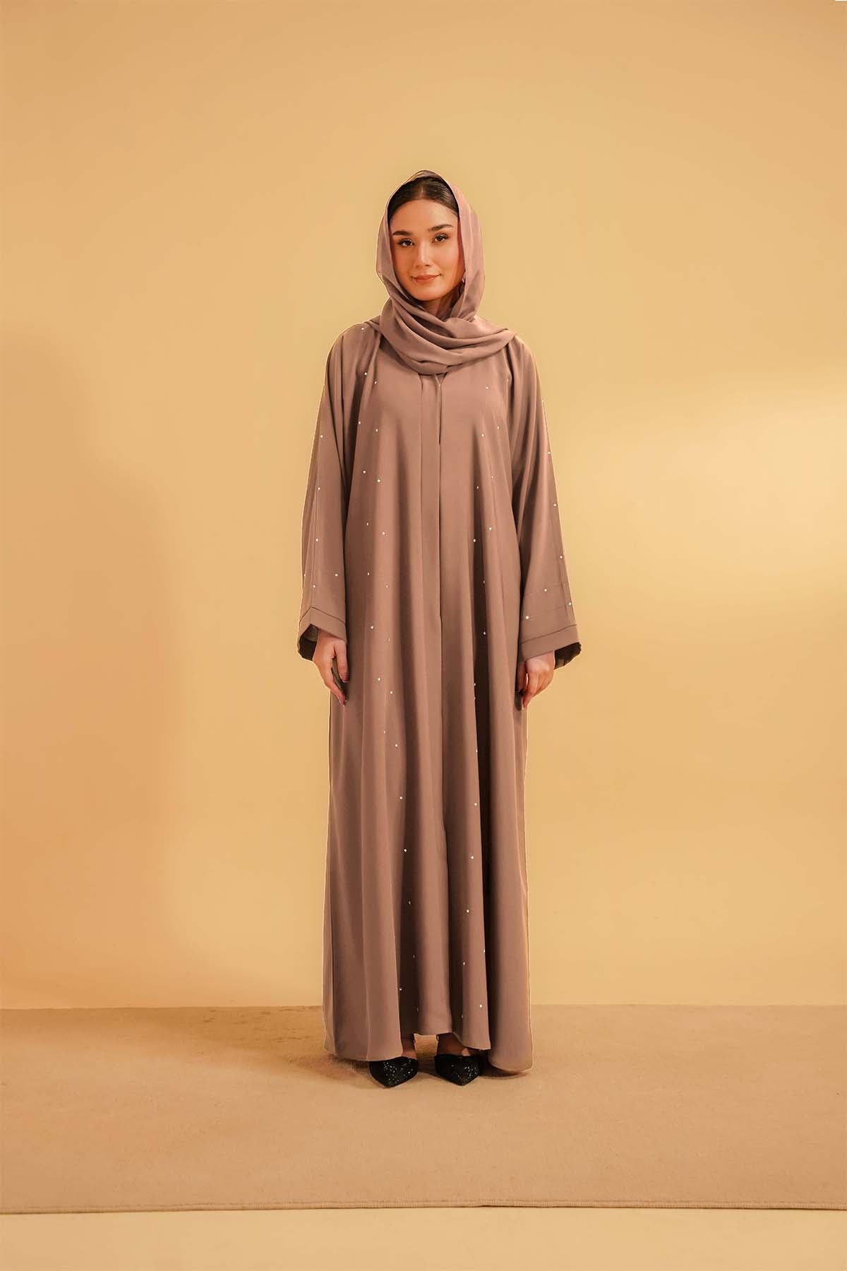 Embellished Abaya | Dusty Rose