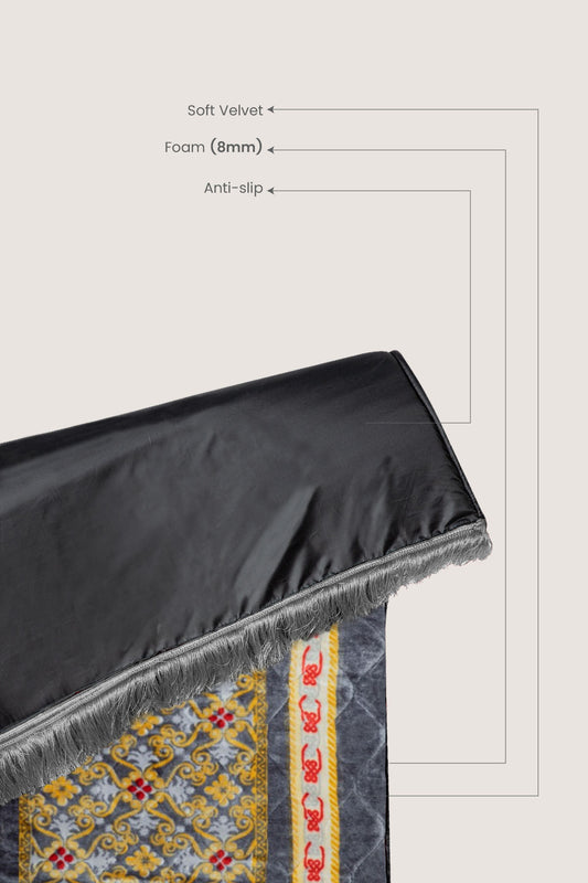 Prayer Mat Graceful Hues | Grey | Cushioned