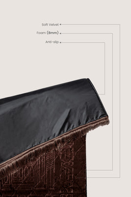 Prayer Mat Pure Elegance | Brown | Cushioned