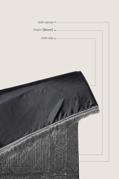 Prayer Mat Pure Elegance | Grey | Cushioned