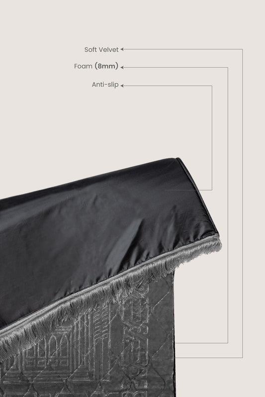 Prayer Mat Pure Elegance | Grey | Cushioned