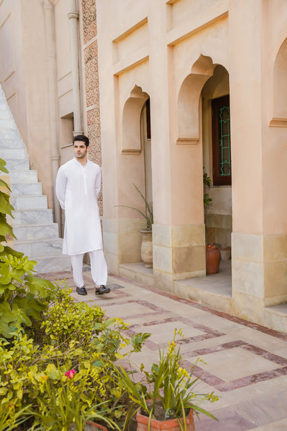 SHALWAR KAMEEZ FOR MEN | VANILLA WHITE