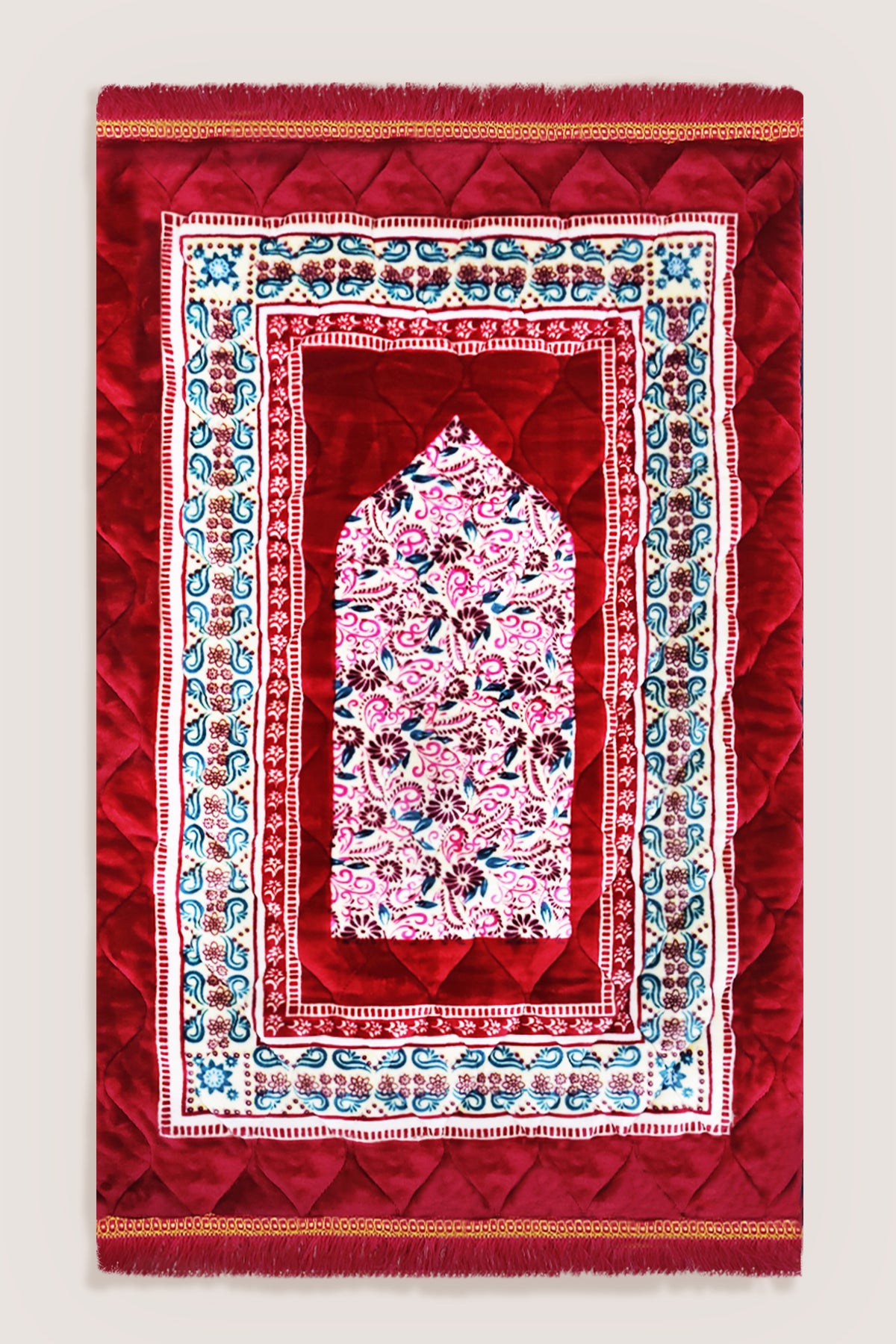 Prayer Mat Graceful Hues | Maroon | Cushioned