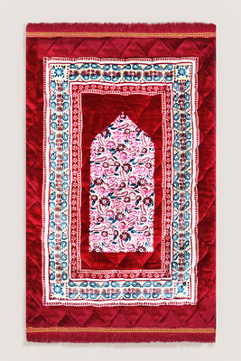Prayer Mat Graceful Hues | Maroon | Cushioned