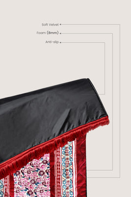 Prayer Mat Graceful Hues | Maroon | Cushioned